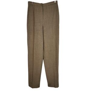 Vintage GIORGIO ARMANI Pants Womens 6 Brown Tweed Pleated Dress Trousers